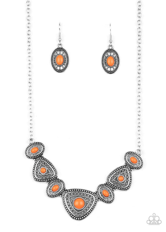 Paparazzi Accessories - Totally Terra-torial - Orange Necklace - Bling by JessieK