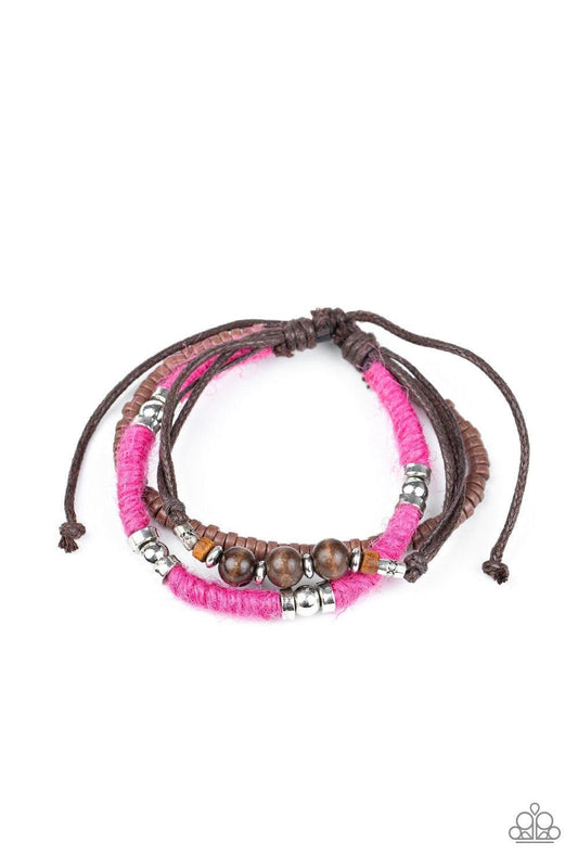 Paparazzi Accessories - Totally Tiki - Pink Urban Bracelet - Bling by JessieK