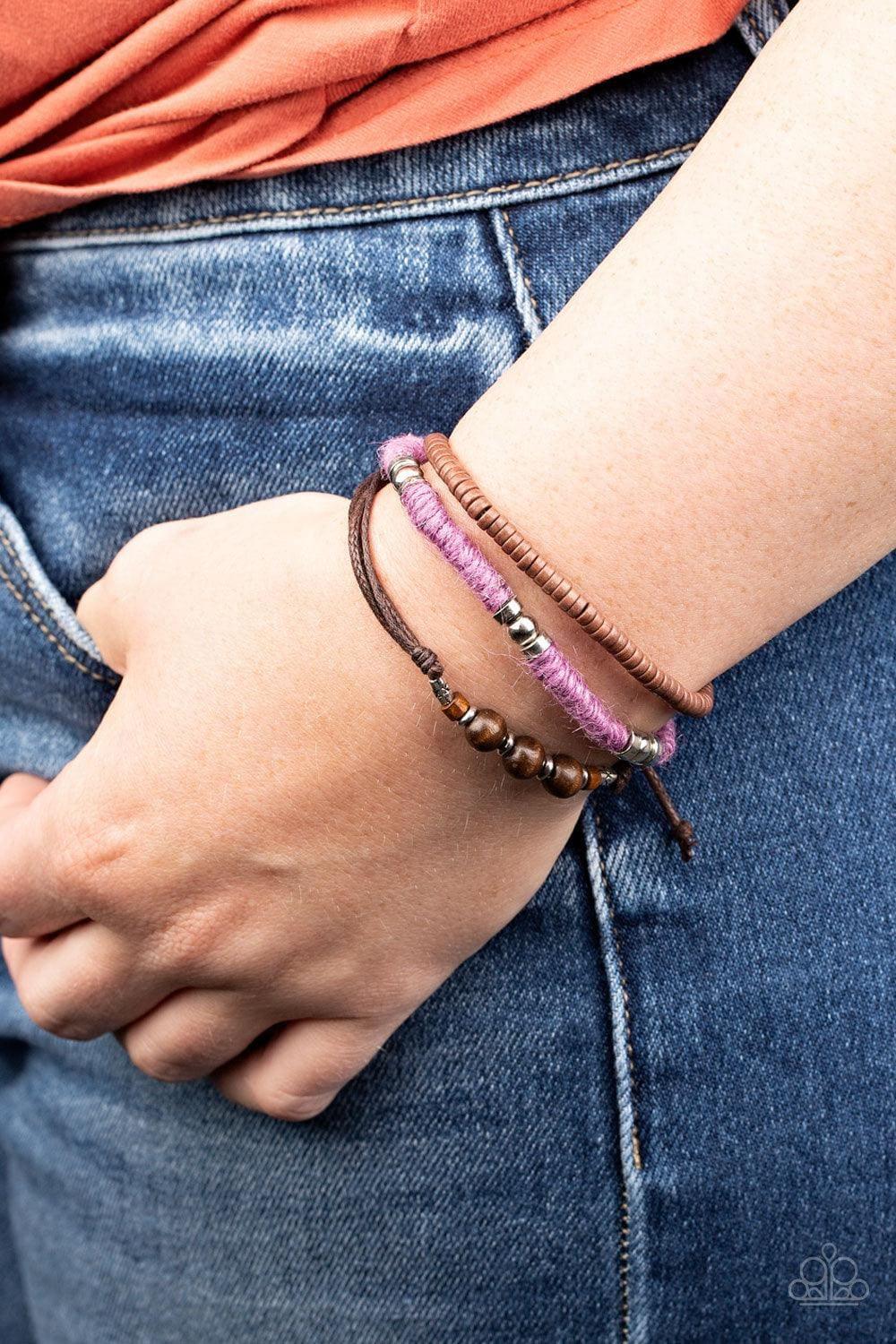 Paparazzi Accessories - Totally Tiki - Purple Urban Bracelet - Bling by JessieK