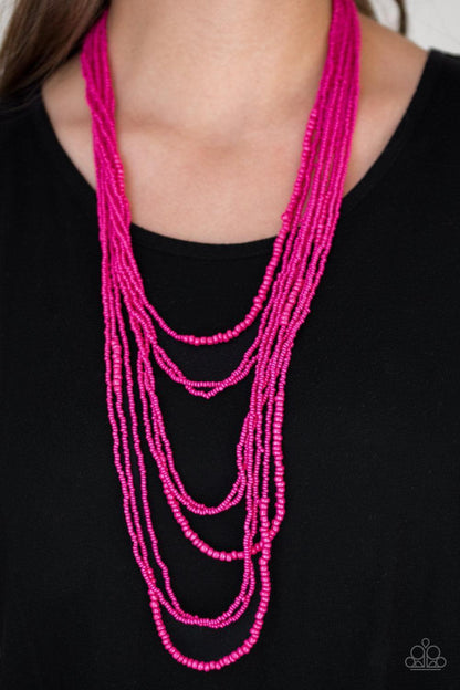 Paparazzi Accessories - Totally Tonga - Pink Necklace - Bling by JessieK