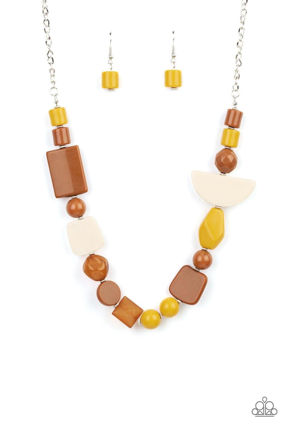 Paparazzi Accessories - Tranquil Trendsetter - Yellow Necklace - Bling by JessieK