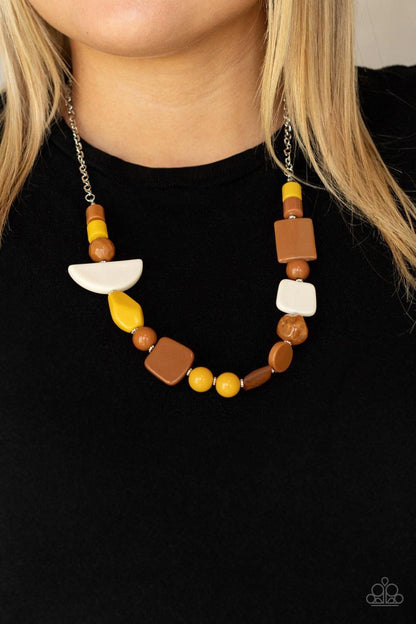 Paparazzi Accessories - Tranquil Trendsetter - Yellow Necklace - Bling by JessieK