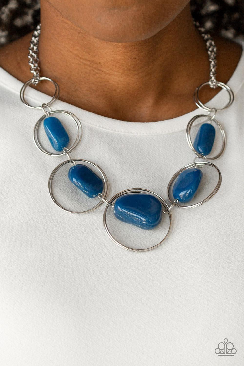 Paparazzi Accessories - Travel Log - Blue Necklace - Bling by JessieK