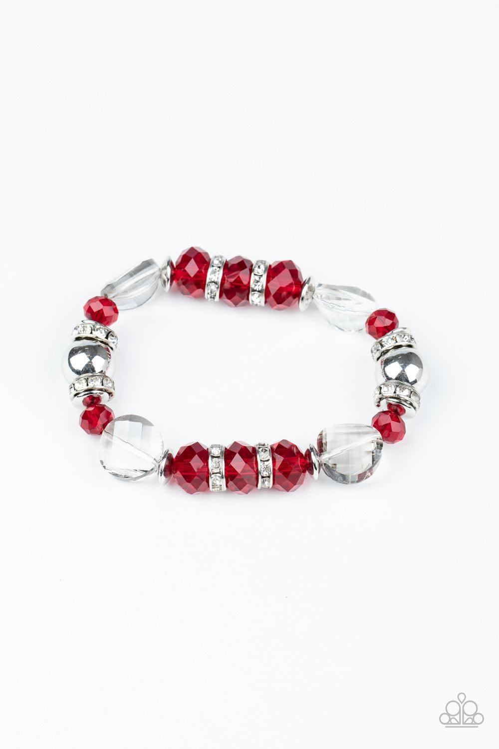 Paparazzi Accessories - Treat Yourself - Red Bracelet - Bling by JessieK