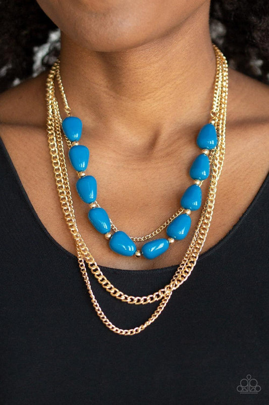 Paparazzi Accessories - Trend Status - Blue Necklace - Bling by JessieK