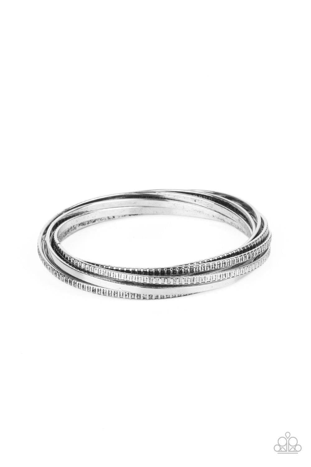Paparazzi Accessories - Trending In Tread - Silver Bracelet - Bling by JessieK
