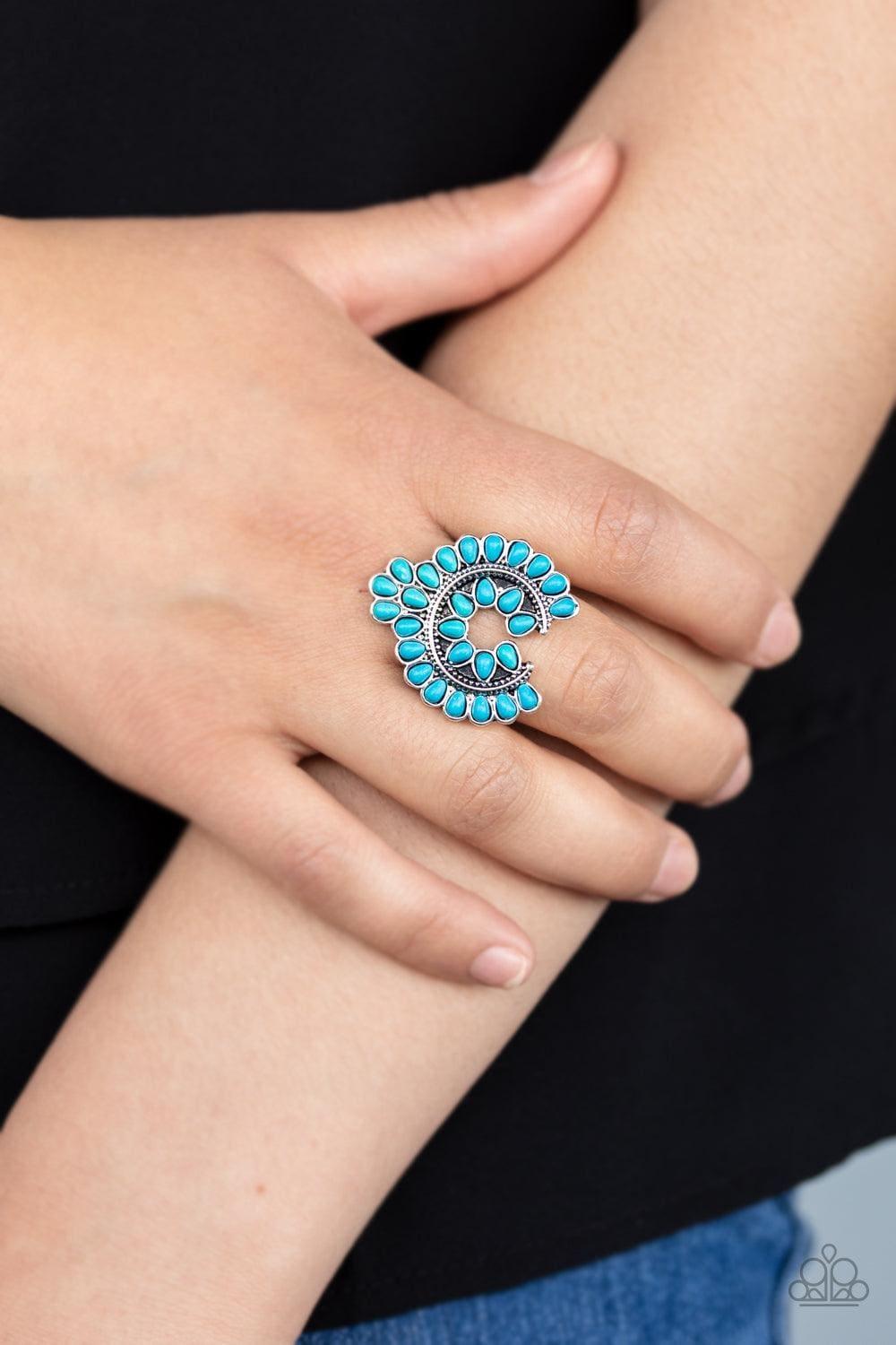 Paparazzi Accessories - Trendy Talisman - Blue Ring - Bling by JessieK