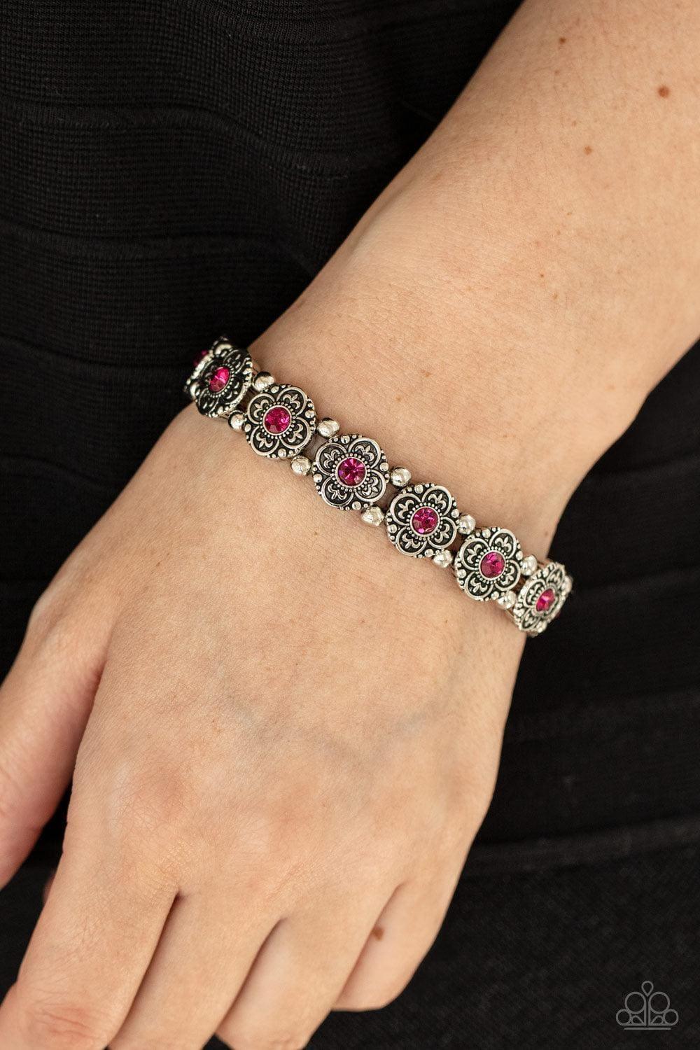 Paparazzi Accessories - Trés Magnifique - Pink Bracelet - Bling by JessieK