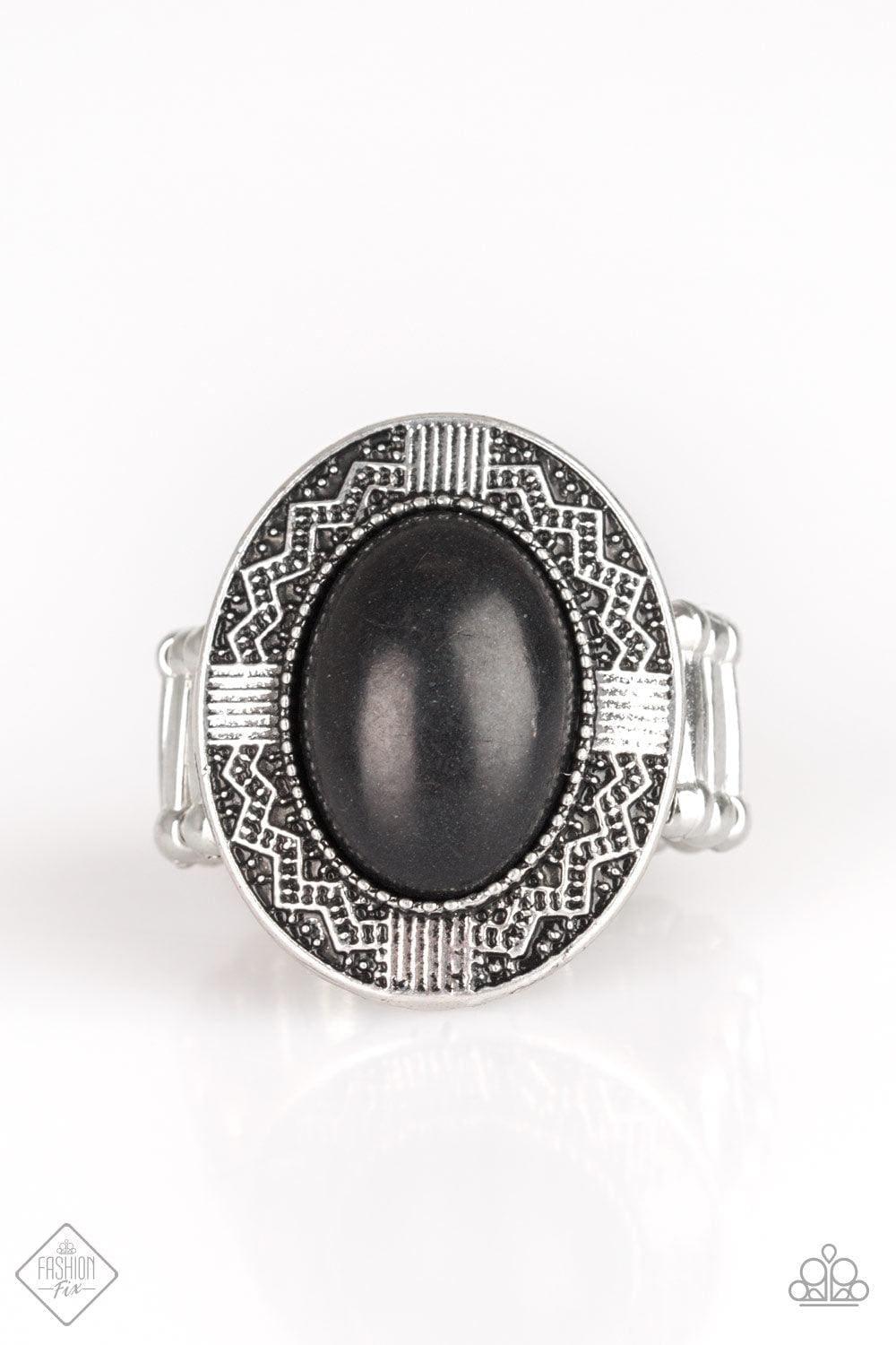 Paparazzi Accessories - Tribe Trend - Black Ring - Bling by JessieK