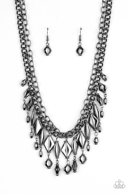 Paparazzi Accessories - Trinket Trade - Black Necklace - Bling by JessieK