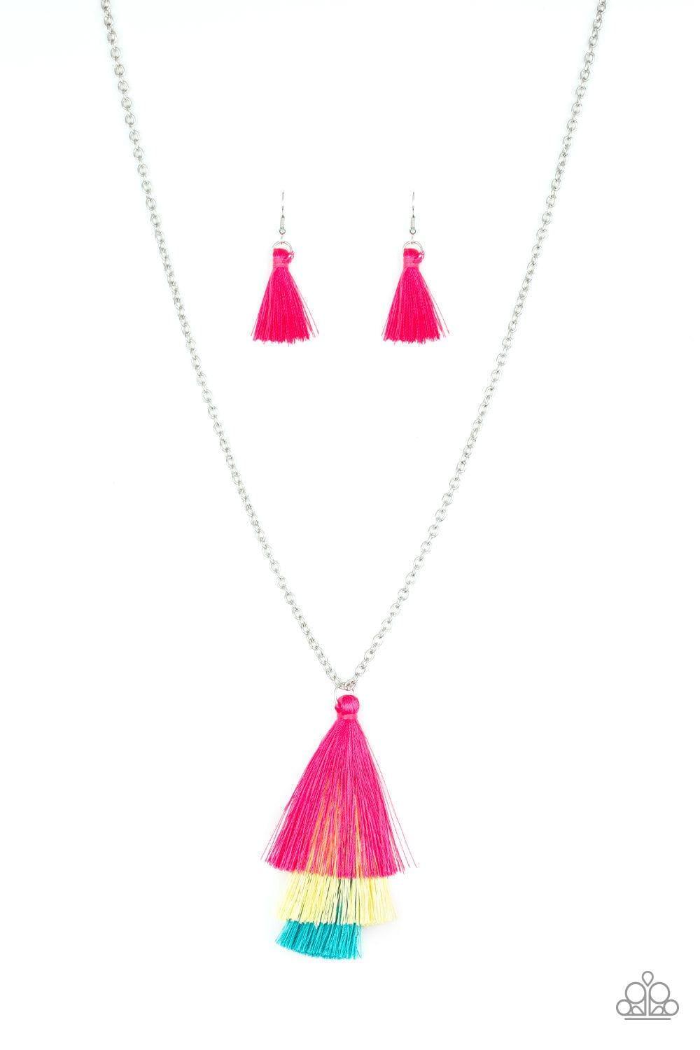 Paparazzi Accessories - Triple The Tassel - Multicolor Necklace - Bling by JessieK