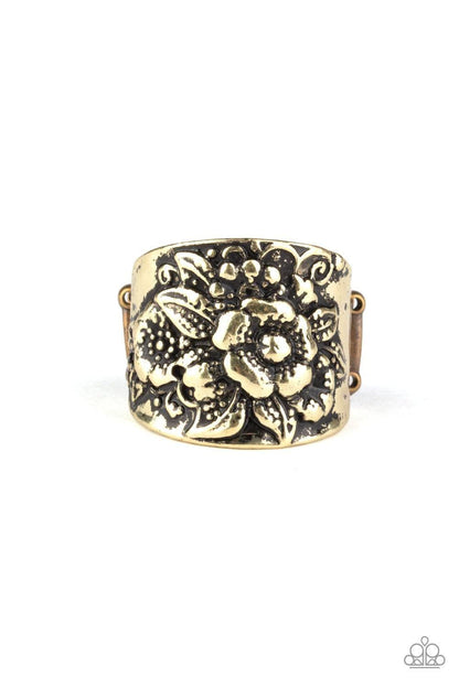 Paparazzi Accessories - Tropical Bloom - Brass Ring - Bling by JessieK