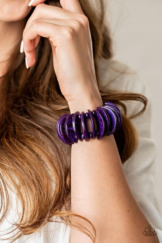 Paparazzi Accessories - Tropical Tiki Bar - Purple Bracelet - Bling by JessieK
