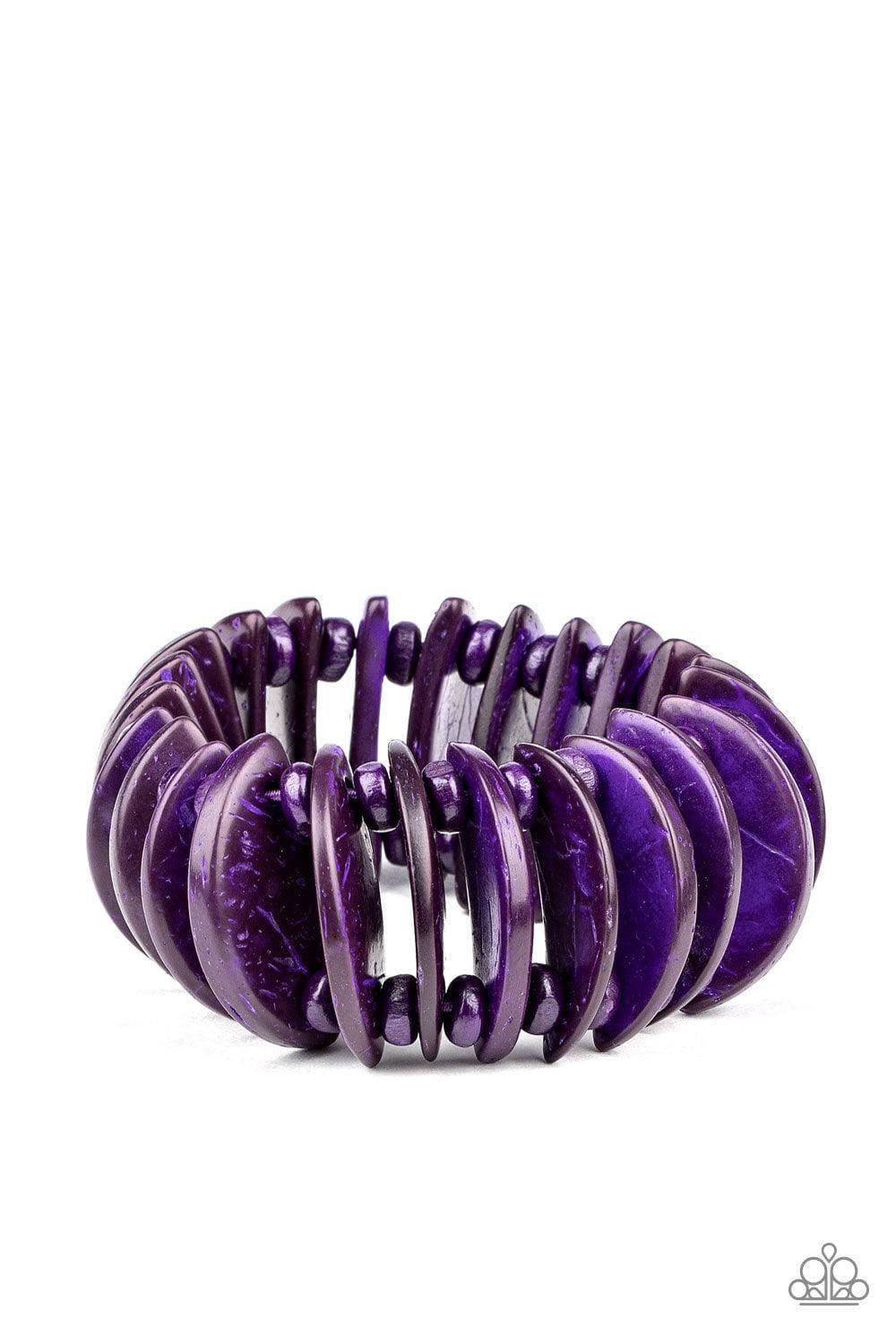 Paparazzi Accessories - Tropical Tiki Bar - Purple Bracelet - Bling by JessieK