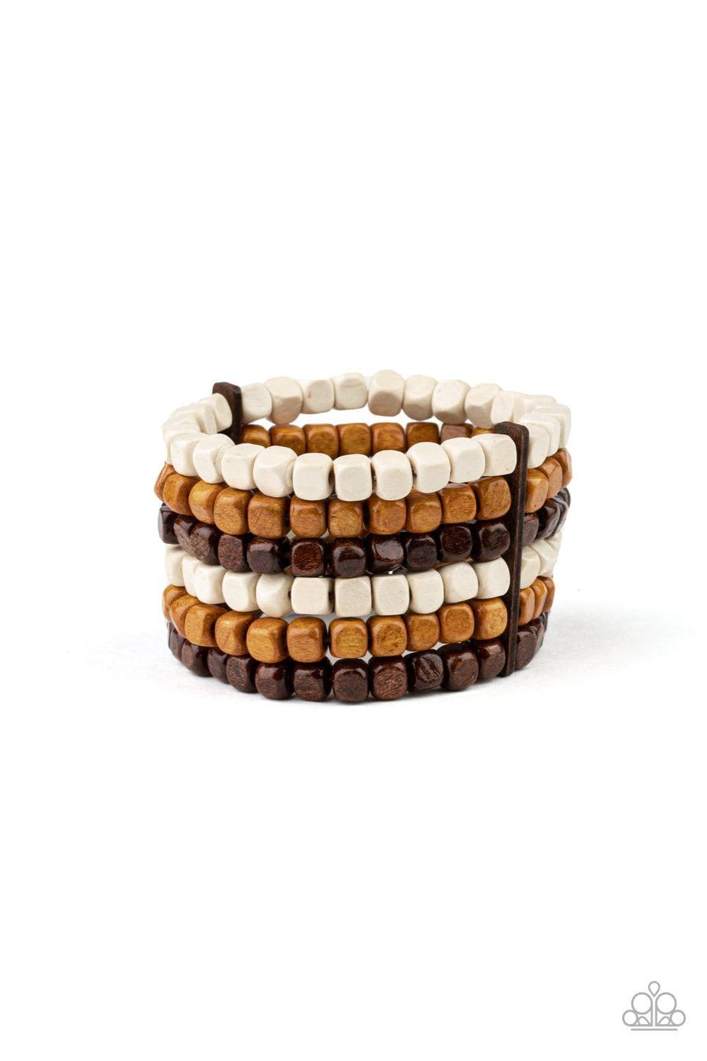 Paparazzi Accessories - Tropical Tundra - Brown Bracelet - Bling by JessieK