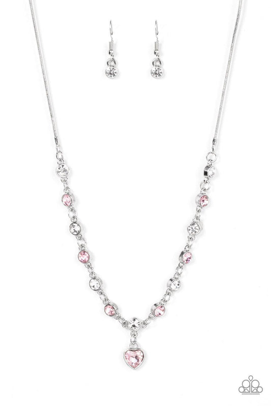 Paparazzi Accessories - True Love Trinket - Pink Necklace - Bling by JessieK