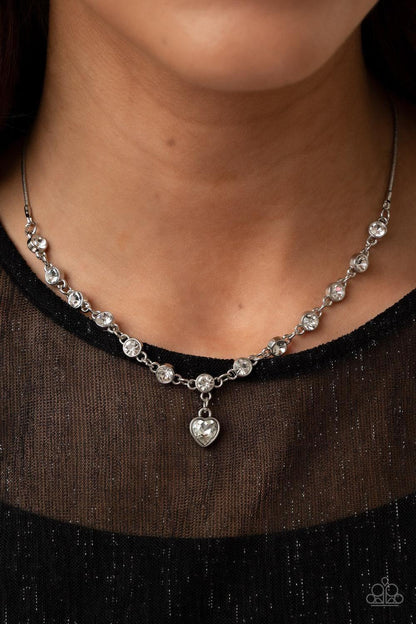 Paparazzi Accessories - True Love Trinket - White Necklace - Bling by JessieK
