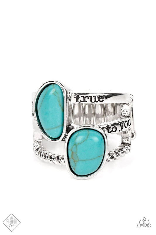 Paparazzi Accessories - True To You - Blue Ring - Bling by JessieK