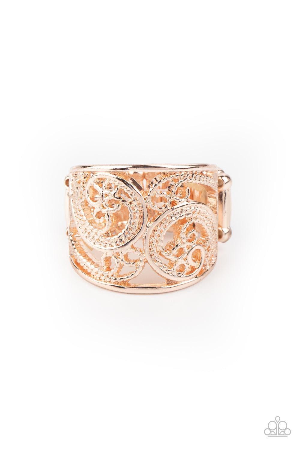 Paparazzi Accessories - Turning The Tides - Rose Gold Ring - Bling by JessieK