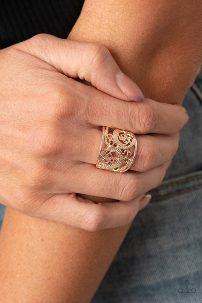 Paparazzi Accessories - Turning The Tides - Rose Gold Ring - Bling by JessieK
