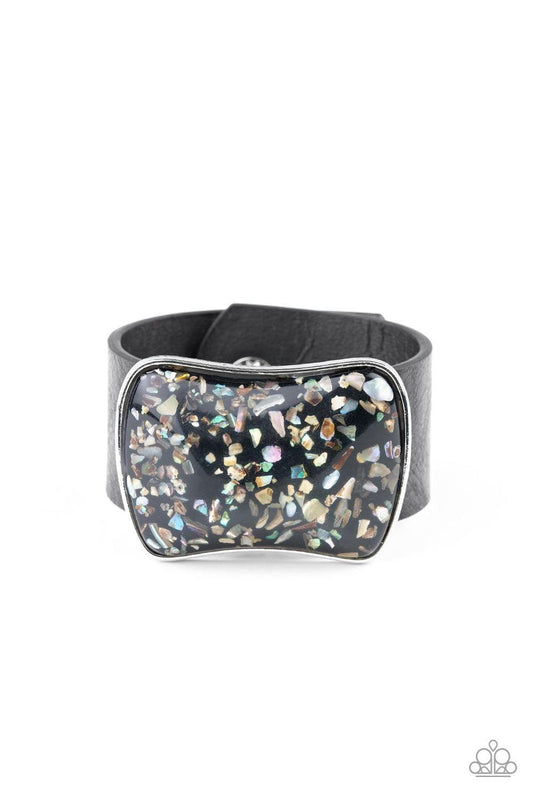 Paparazzi Accessories - Twinkle Twinkle Little Rock Star - Black Snap Bracelet - Bling by JessieK