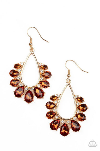 Paparazzi Accessories - Two Can Play That Game - Brown Earrings - Bling by JessieK