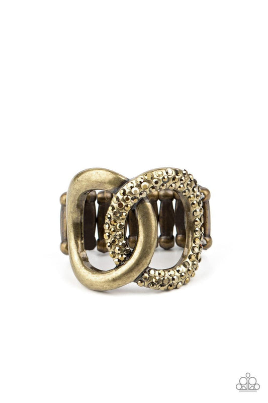 Paparazzi Accessories - Unbreakable Bond - Brass Ring - Bling by JessieK