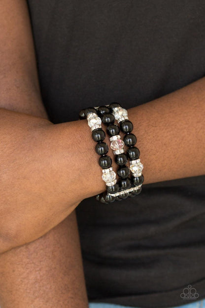 Paparazzi Accessories - Undeniably Dapper - Black Bracelet - Bling by JessieK