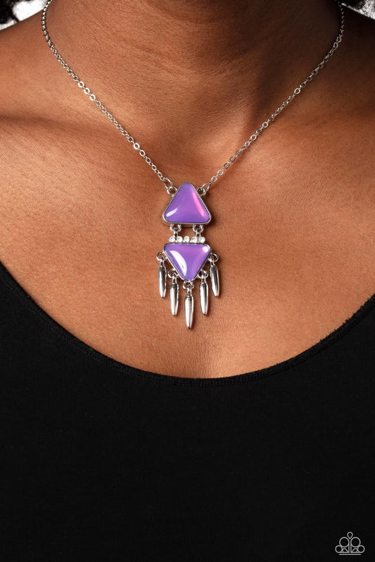 Paparazzi Accessories - Under The Fringe - Purple Necklace - Bling by JessieK