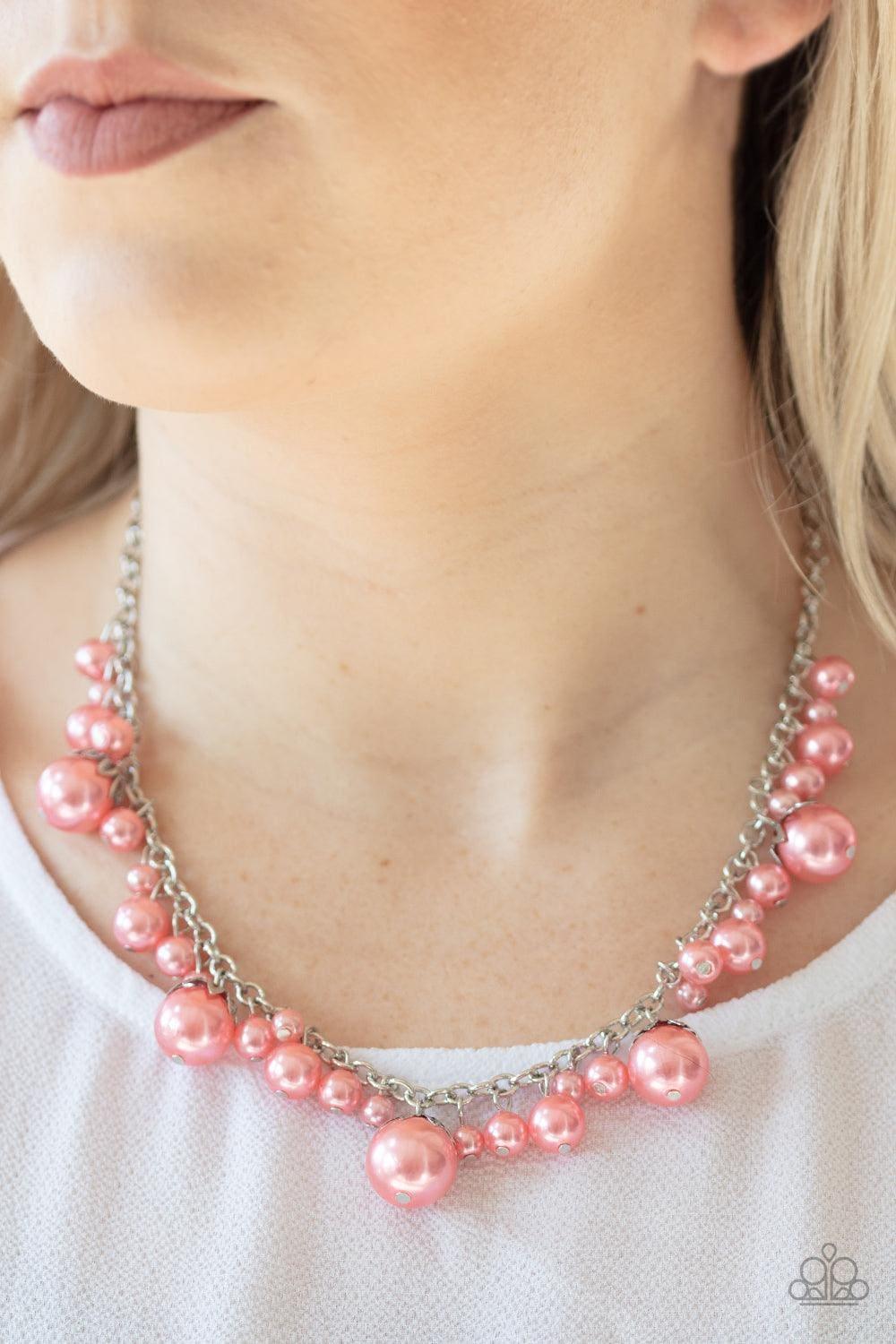 Paparazzi Accessories - Uptown Pearls - Orange Coral Necklace - Bling by JessieK