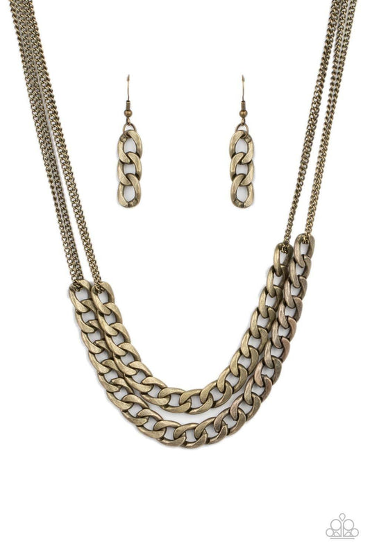 Paparazzi Accessories - Urban Culture - Brass Necklace - Bling by JessieK