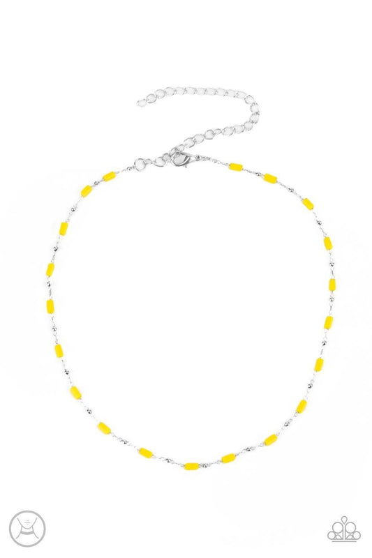 Paparazzi Accessories - Urban Expo - Yellow Choker Necklace - Bling by JessieK
