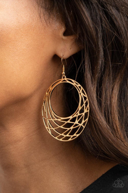 Paparazzi Accessories - Urban Lineup - Gold Earrings - Bling by JessieK
