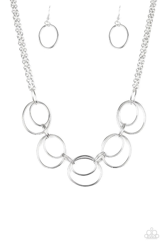 Paparazzi Accessories - Urban Orbit - Silver Necklace - Bling by JessieK