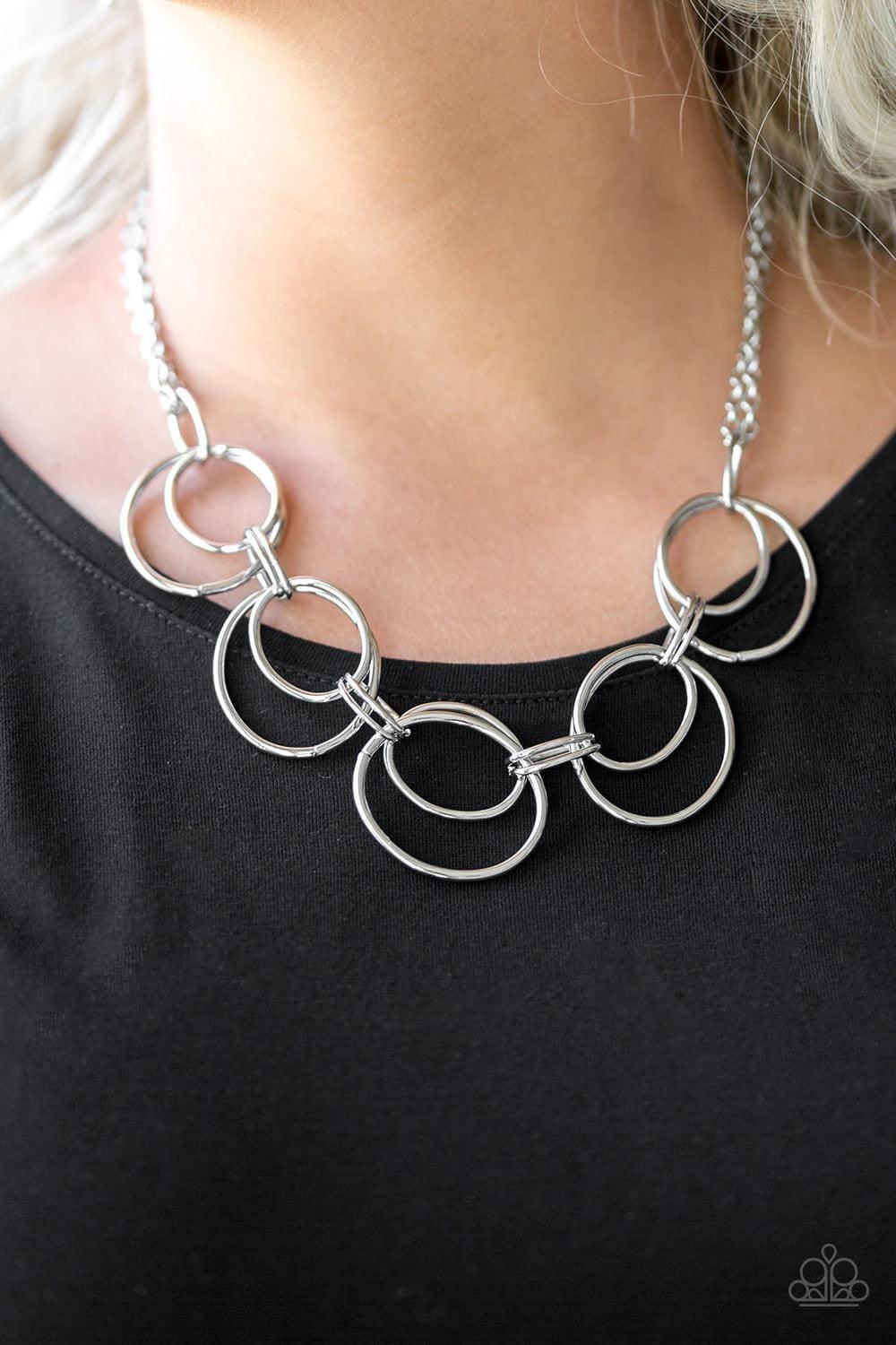 Paparazzi Accessories - Urban Orbit - Silver Necklace - Bling by JessieK