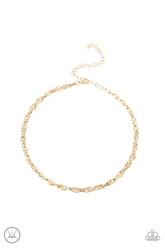 Paparazzi Accessories - Urban Underdog - Gold Choker Necklace - Bling by JessieK