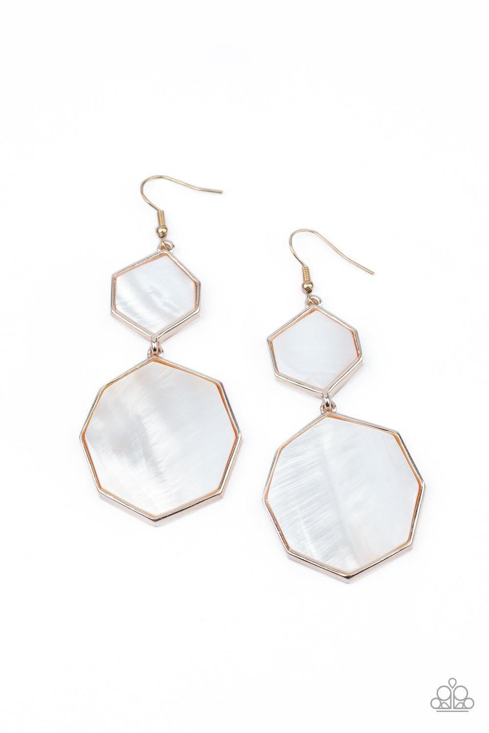 Paparazzi Accessories - Vacation Glow - Rose Gold Earrings - Bling by JessieK