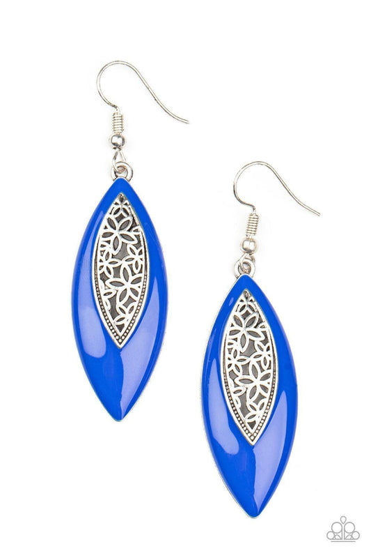 Paparazzi Accessories - Venetian Vanity - Blue Earrings - Bling by JessieK