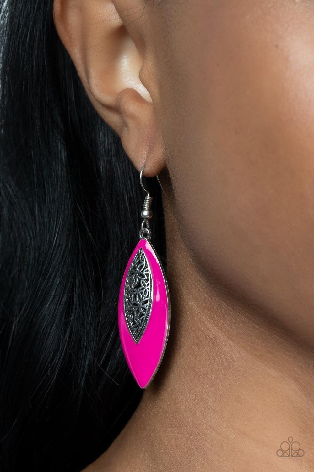 Paparazzi Accessories - Venetian Vanity - Pink Earrings - Bling by JessieK