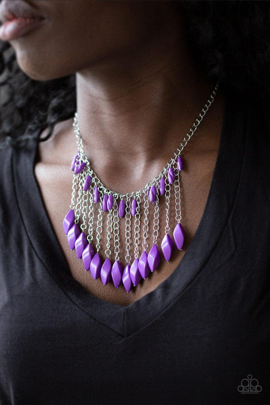 Paparazzi Accessories - Venturous Vibes - Purple Necklace - Bling by JessieK