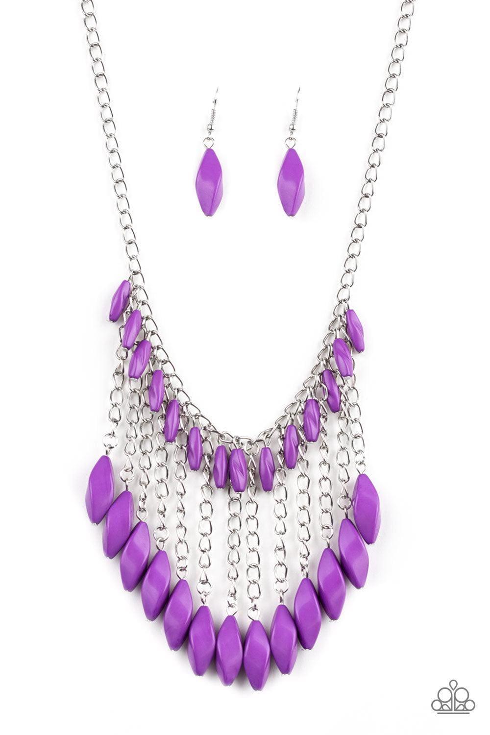 Paparazzi Accessories - Venturous Vibes - Purple Necklace - Bling by JessieK