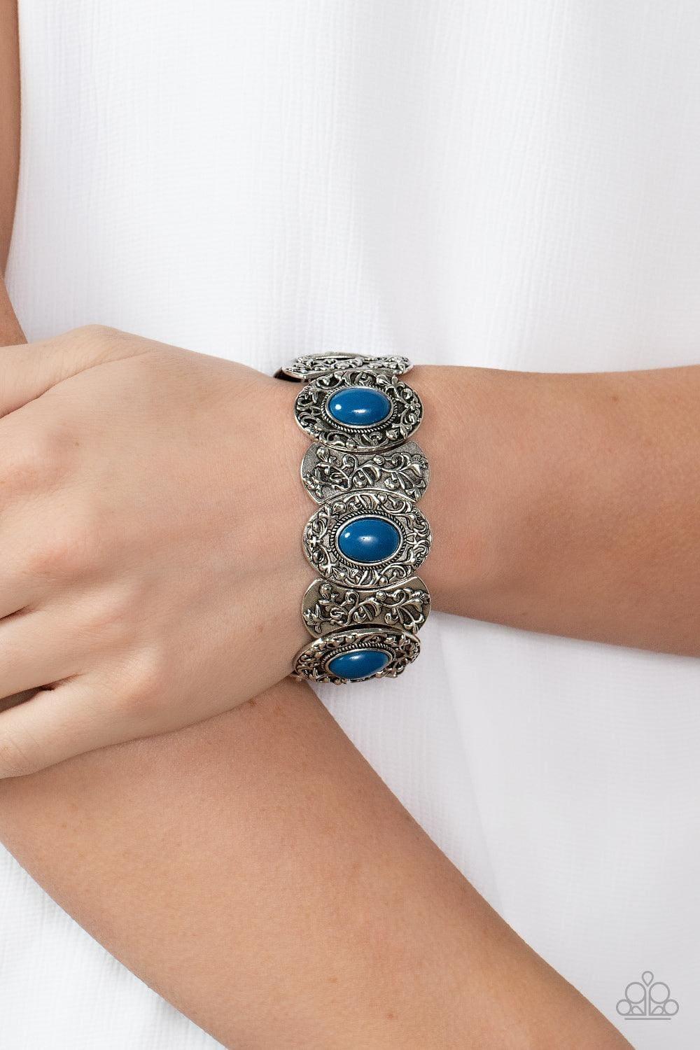 Paparazzi Accessories - Versailles Vineyard - Blue Bracelet - Bling by JessieK