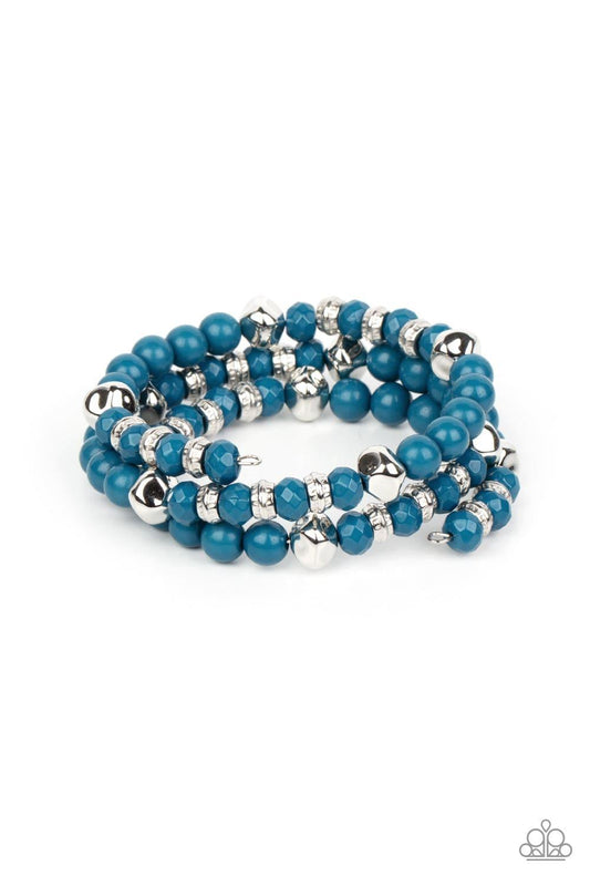 Paparazzi Accessories - Vibrant Verve - Blue Bracelet - Bling by JessieK