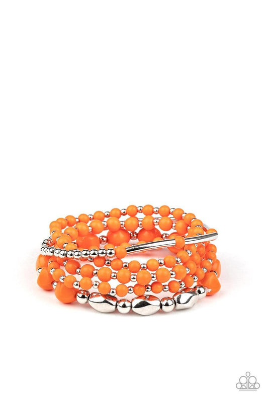 Paparazzi Accessories - Vibrantly Vintage - Orange Bracelet - Bling by JessieK
