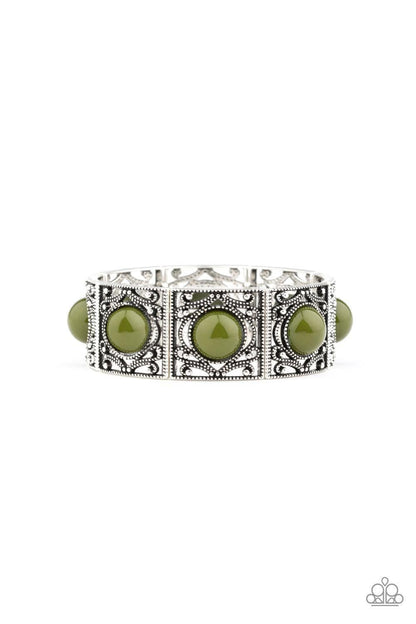 Paparazzi Accessories - Victorian Dream - Green Bracelet - Bling by JessieK