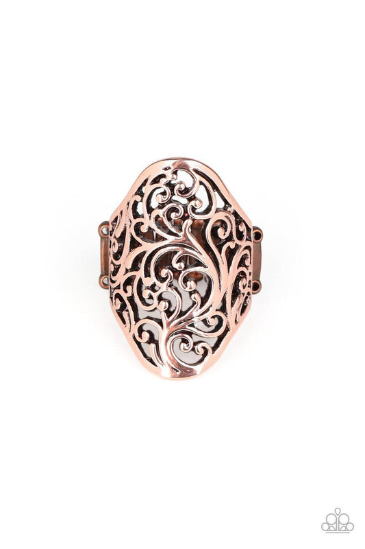 Paparazzi Accessories - Vine Vibe - Copper Ring - Bling by JessieK