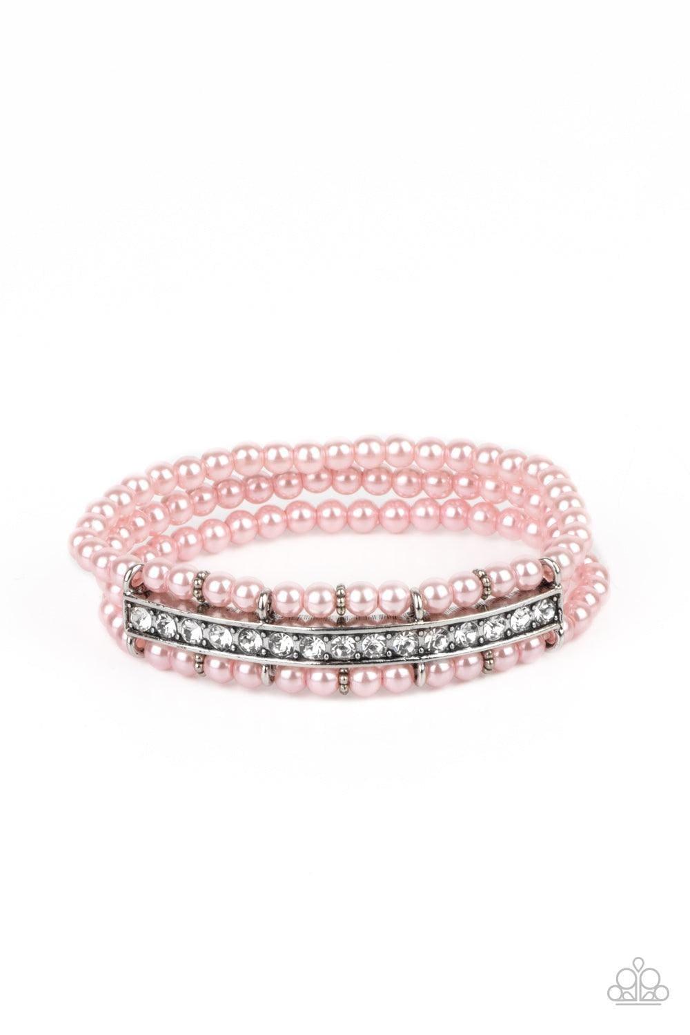 Paparazzi Accessories - Vintage Beam - Pink Bracelet - Bling by JessieK