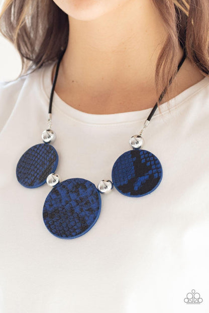 Paparazzi Accessories - Viper Pit - Blue Necklace - Bling by JessieK