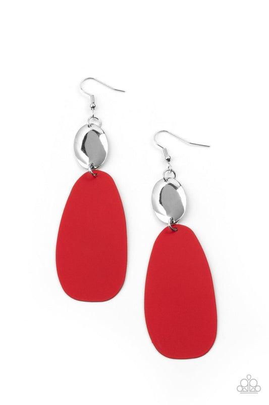 Paparazzi Accessories - Vivaciously Vogue - Red Earrings - Bling by JessieK