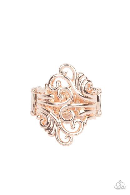 Paparazzi Accessories - Voluptuous Vines - Rose Gold Ring - Bling by JessieK